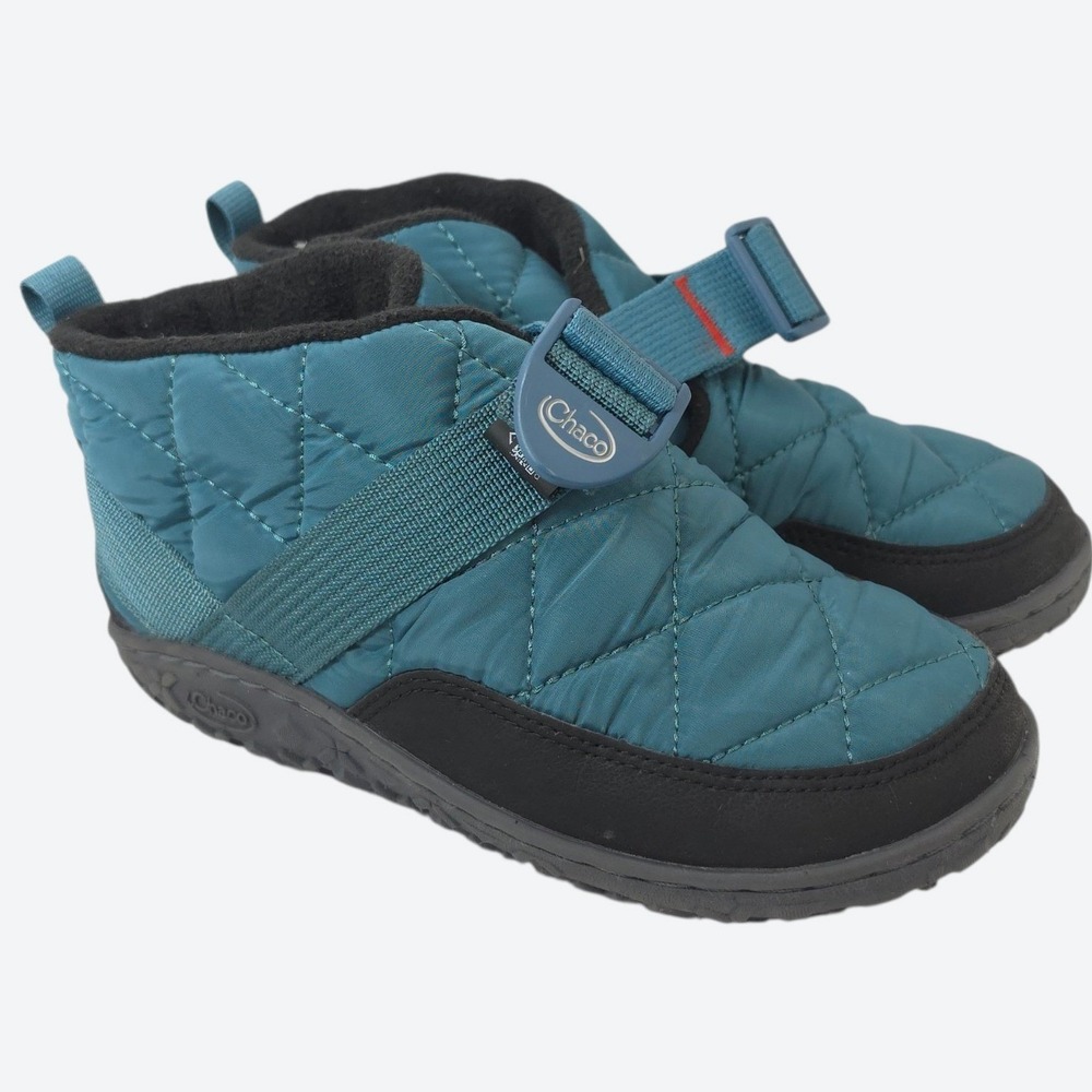 Chaco Gorpcore Ramble Puff Quilted Winter Boots Size 2 Outdoorsy Cabin Core Teal